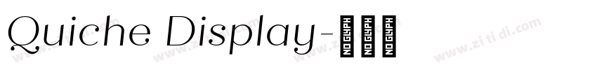 Quiche Display字体转换